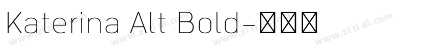 Katerina Alt Bold字体转换